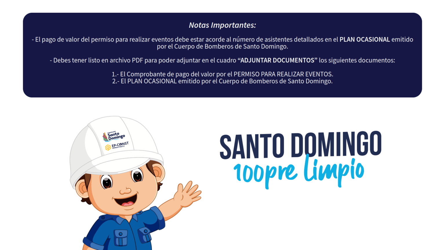 PERMISO DE EVENTOS EP-CONST – Empresa Pública de Construcciones